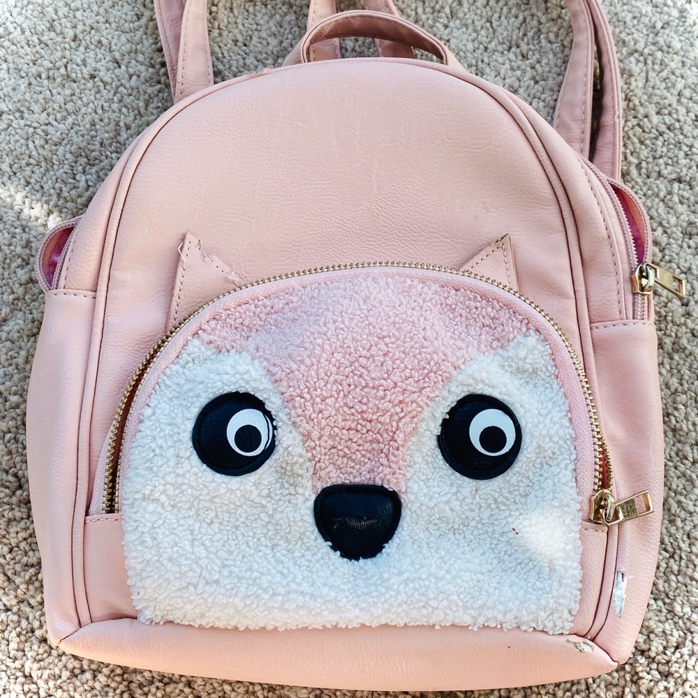 Cute mini animal backpack in pink